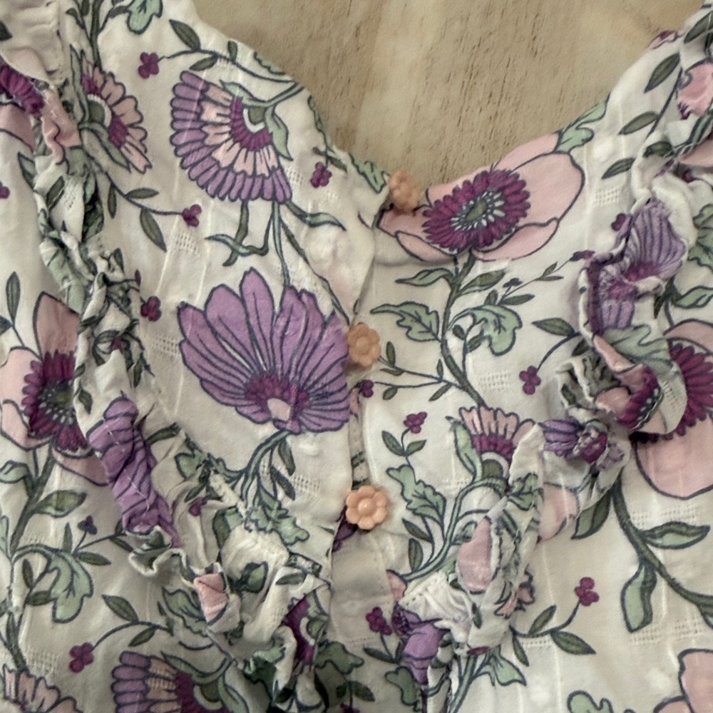 Tahari Purple Floral Kids Dress - Picture 2 of 2